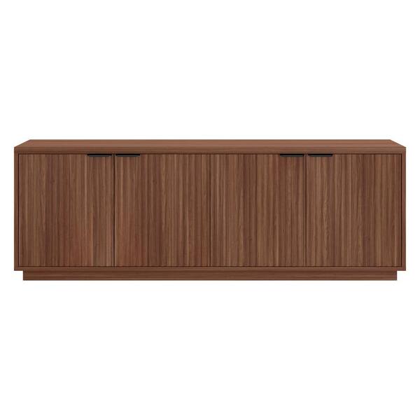 Meyer&Cross Mansfield 70 in. Satin Walnut TV Stand Fits TV's