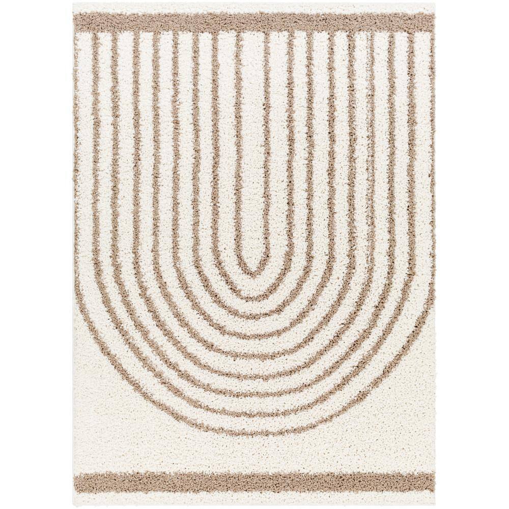 Artistic Weavers Birmingham Cream/Taupe 7 ft. x 9 ft. Geometric Indoor