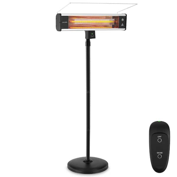 1500- Watt Aluminium Alloy Height Adjustable Patio Heater with Remote Control and LED Indicator