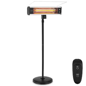 1500- Watt Aluminium Alloy Height Adjustable Patio Heater with Remote Control and LED Indicator