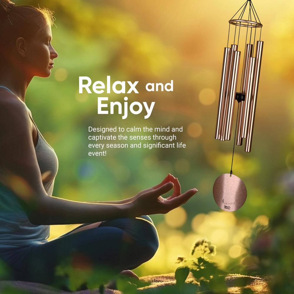 Nature's Melody 36" Rose Gold Aluminum Outdoor Wind Chimes