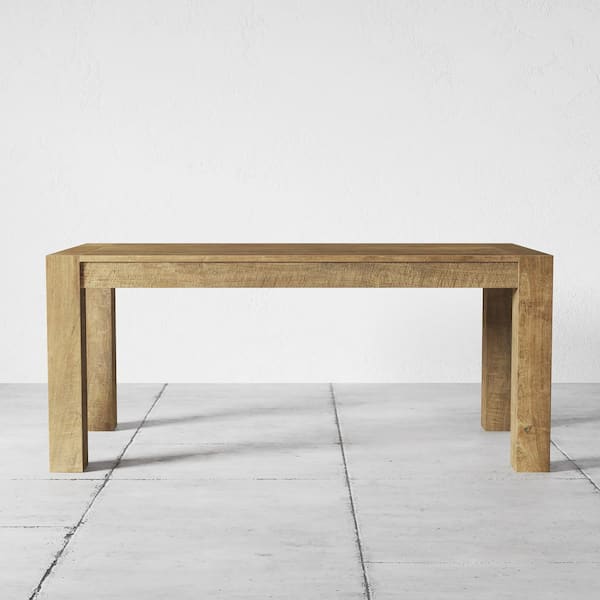Urban Woodcraft Villa. Natural, Wood Top, 60 in. 4 legs Dining Table. 4 Seating Capacity
