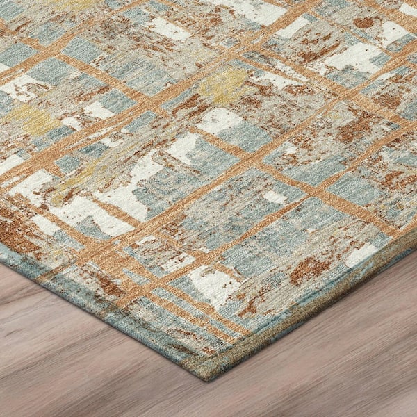 Chantille Machine Washable Indoor/Outdoor Abstract ACN2998 Copper 10 ft. x 14 ft. Area Rug