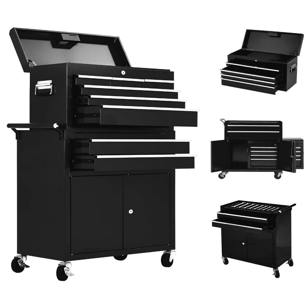 8 Drawers Rolling Tool Chest, Rolling Tool Cabinet with Detachable Top Toolbox & Lockable Wheels & Drawers price history on PriceWatchPro