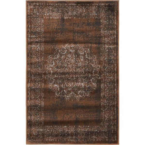 Unique Loom Imperial Cypress Chocolate Brown 2' 0 x 3' 0 Area Rug