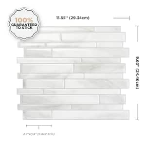 Milano Massa Gray 11.55 in. x 9.64 in. Vinyl Peel and Stick Tile (2.8 sq. ft./4-pack)