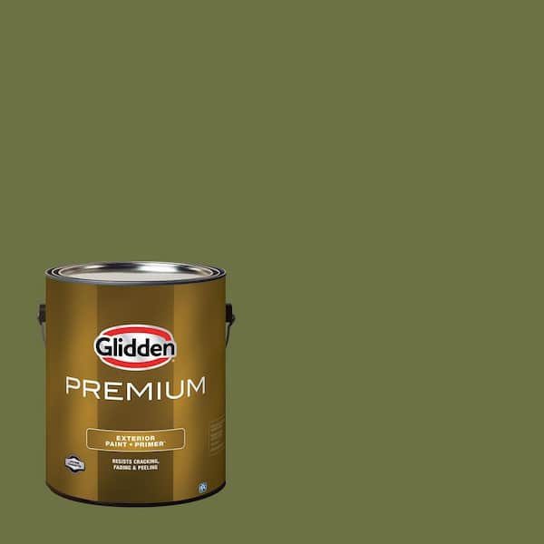 Glidden Premium 1 gal. PPG1122-7 Oakmoss Semi-Gloss Exterior Latex