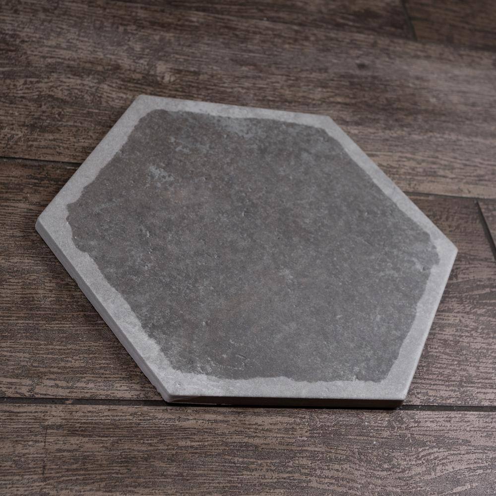 Décor Grafito Hexagon Porcelain Floor and Wall Tile