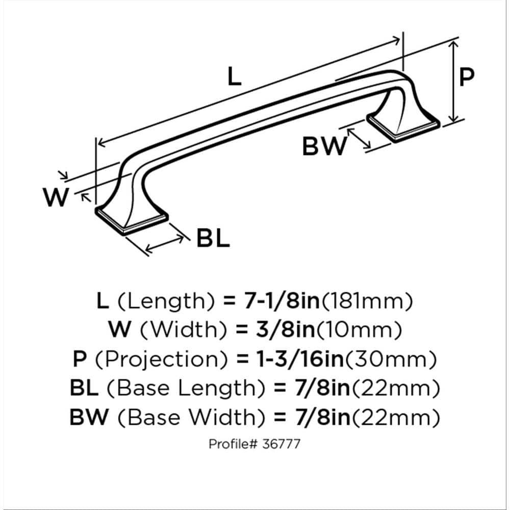 Satin Nickel 7-Inch Traditional Cabinet Bar Pull