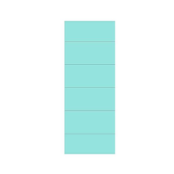 CALHOME Modern Classic Series 36 in. x 84 in. Mint Green Stained Composite MDF Paneled Interior Barn Door Slab