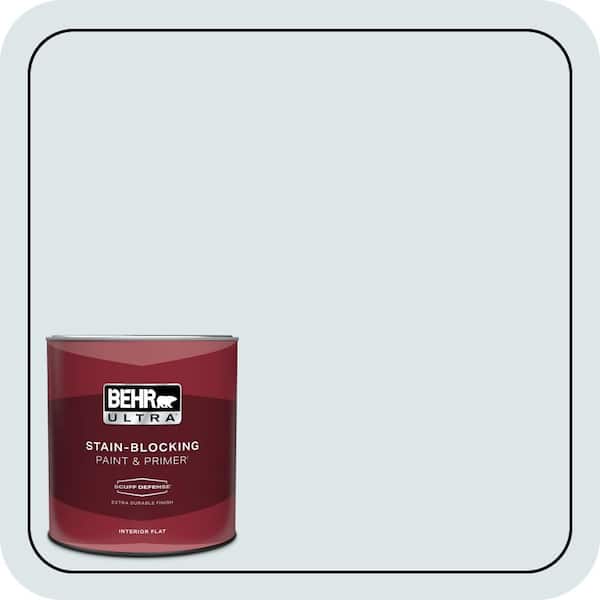 BEHR ULTRA 1 qt. #BL-W03 Blue Bird Day Extra Durable Flat Interior Paint & Primer