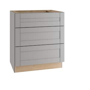 Washington Veiled Gray Plywood Shaker Assembled Drawer Base Kitchen Cabinet Soft Close 24 in W x 24 in D x 34.5 in H