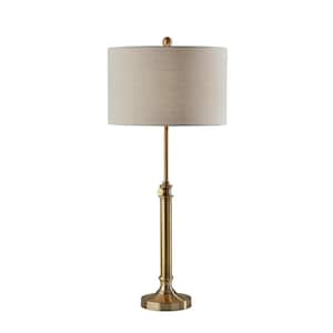 Barton 34.5 in. Antique Brass Table Lamp