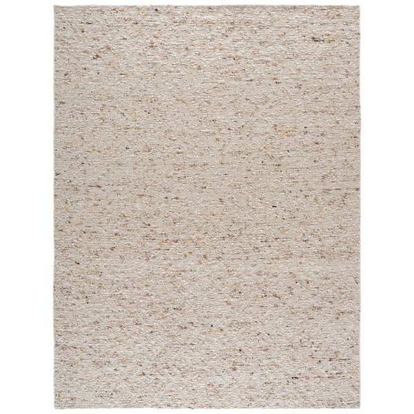 Natural Fiber 9 ft. x 12 ft. Beige High-Low Diamond Area Rug
