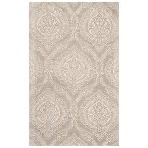 SAFAVIEH Marbella Taupe Ivory 2 ft. X 8 ft. Abstract Border Runner Rug ...