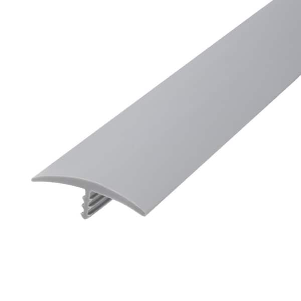 1-1/4 in. Dove Grey Flexible Polyethylene Center Barb Hobbyist Pack Bumper Tee Moulding Edging 12 ft. long Coil