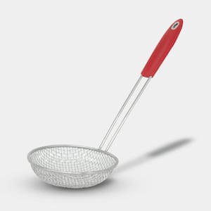 5.5 in. Stainless Steel Wire Strainer W/Stay Cool Red Handle