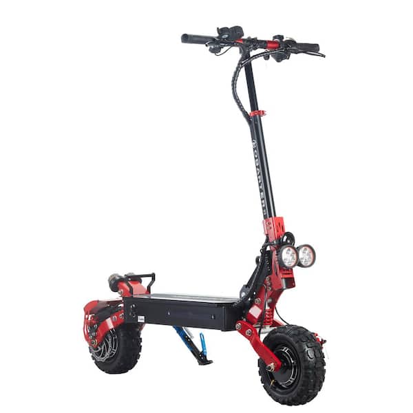 Wildaven Folding Adults Electric Scooter with 48V 2400W Motor, 21AH Lithium Battery, Dual Disk Brake System and Shock Absorption