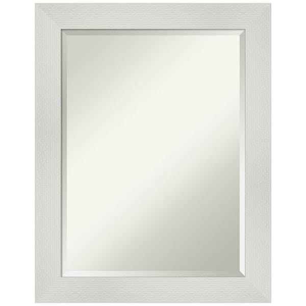 Amanti Art Mosaic White 22.5 in. H x 28.5 in. W Framed Wall Mirror