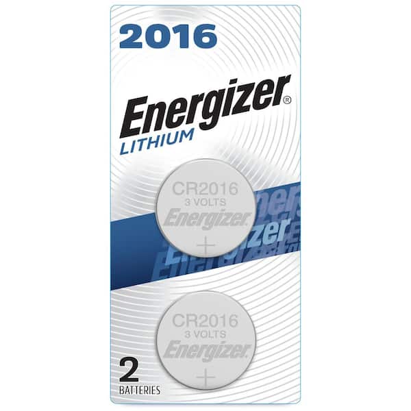 Energizer 2016 Batteries (2-Pack), 3V Lithium Coin Batteries
