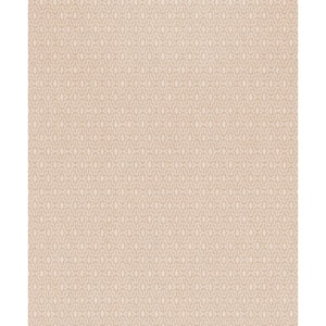 Aztek Motif Wallpaper Beige Paper Strippable Roll (Covers 57 sq. ft.)