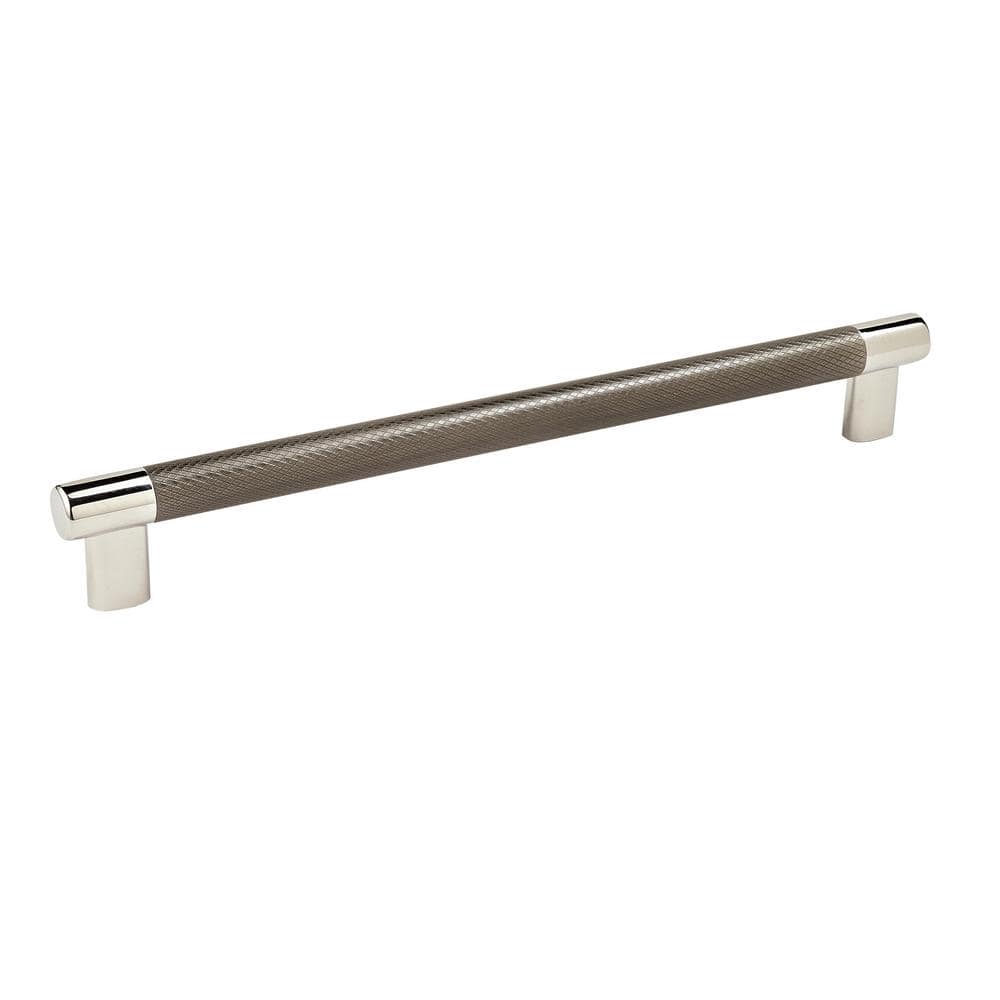 Esquire 10-1/16 in. (256mm) Modern Polished Nickel/Gunmetal Bar Cabinet Pul