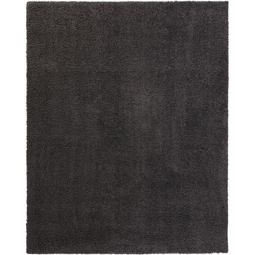 Shaggy Dark Gray 9 ft. x 13 ft. Area Rug 25538 - The Home Depot