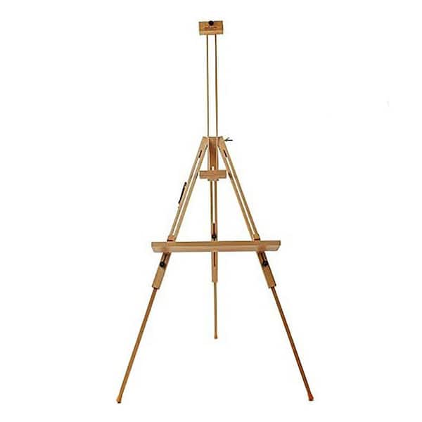 Tripod Easel Classic A-Frame Series Adjustable Beech Wood Artist Easel with Paint Brush Ledge Natural Finish