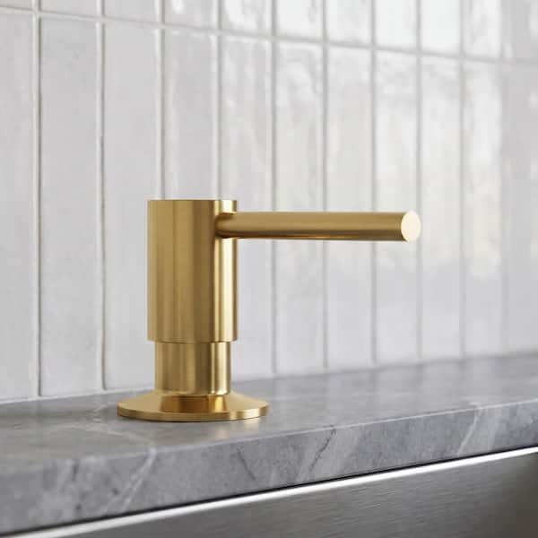10 oz. Bolton Kitchen Soap Dispenser in Matte Brushed Gold