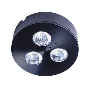 Pro-Grade Black LED Satin Bright White Dimmable Puck Light/Recessed Downlight