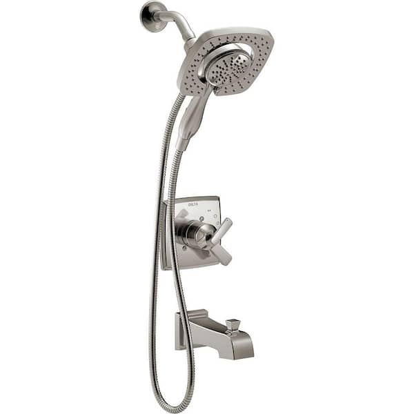 Delta Ashlyn In2ition 1-Handle Tub and Shower Faucet Trim Kit in Stainless (Valve Not Included)