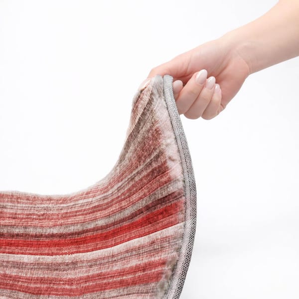Dream Shag Premium Machine Washable Abstract ADS543 Red 2 ft. x 3 ft. Accent Rug