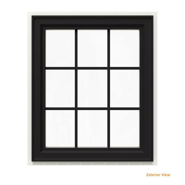 JELD-WEN 30 in. x 36 in. V-4500 Series Black FiniShield Vinyl