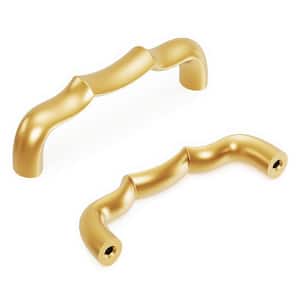 Trellis Collection Pull 3 in. Center to Center Brushed Golden Brass Arch Cabinet Pull