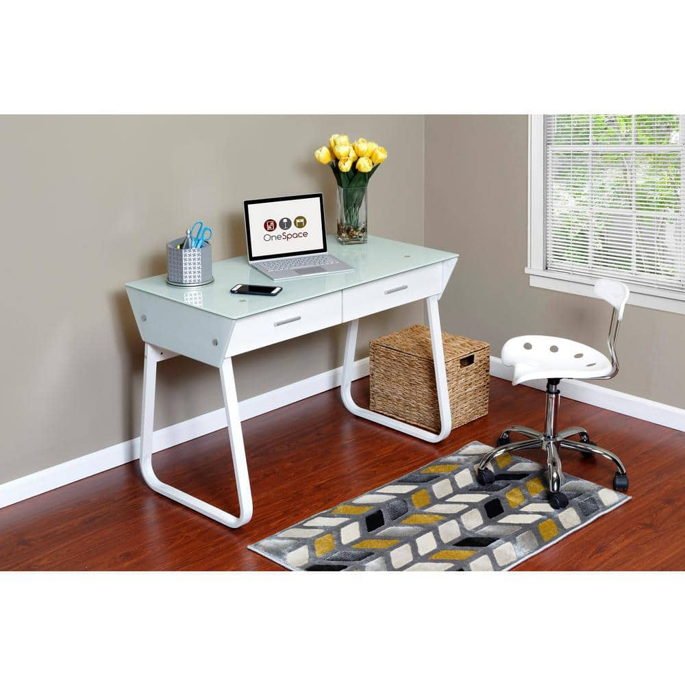 onespace white desk