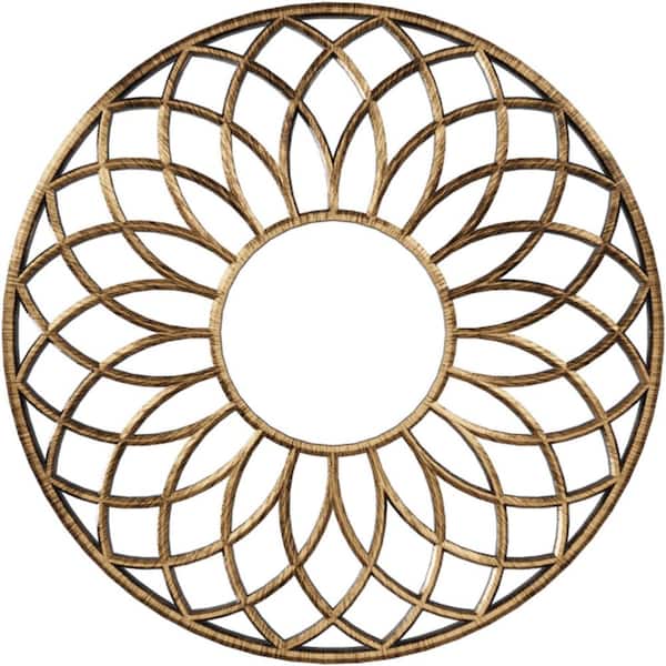 Ekena Millwork 28 in. O.D. x 9-5/8 in. I.D. x 3/4 in. P Cannes Architectural Grade PVC Pierced Ceiling Medallion
