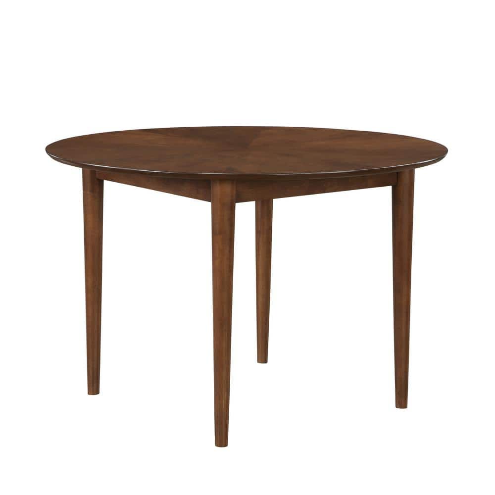 Bonito 47-inch Round Walnut Wood Dining Table