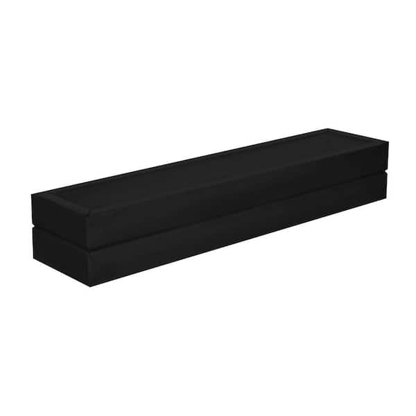 Eagle One 21.5 in. x 5 in. x 3.5 in. Black Recycled Plastic Commercial Grade Window Box Planter