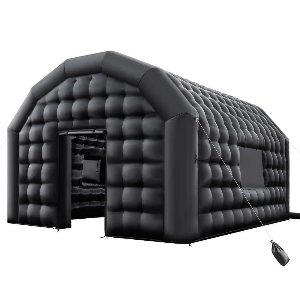 19.7 x 16.4 x 12 ft Inflatable Party Tent, 680W Blower Air Cube Nightclub Tent, 323 sq. ft. with 2 Windows, Black price history on PriceWatchPro