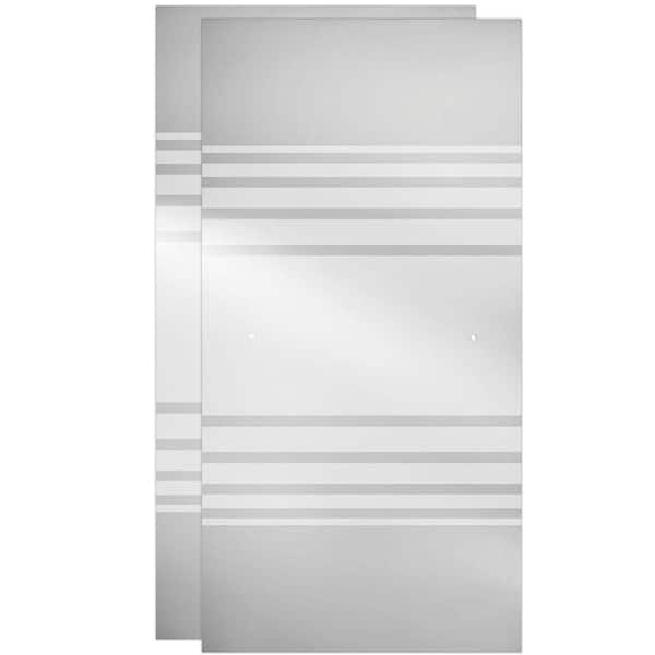 Delta 29-3/4 in. x 67-3/4 in. x 1/4 in. (6mm) Frameless Sliding Shower Door Glass Panels in Transition (For 50-60 in. Doors)