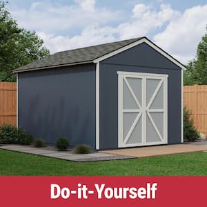 DIY Rookwood 10 ft. x 14 ft. Pre-Cut Wood Shed with Floor - Outdoor Storage Kit (140 sq. ft.)