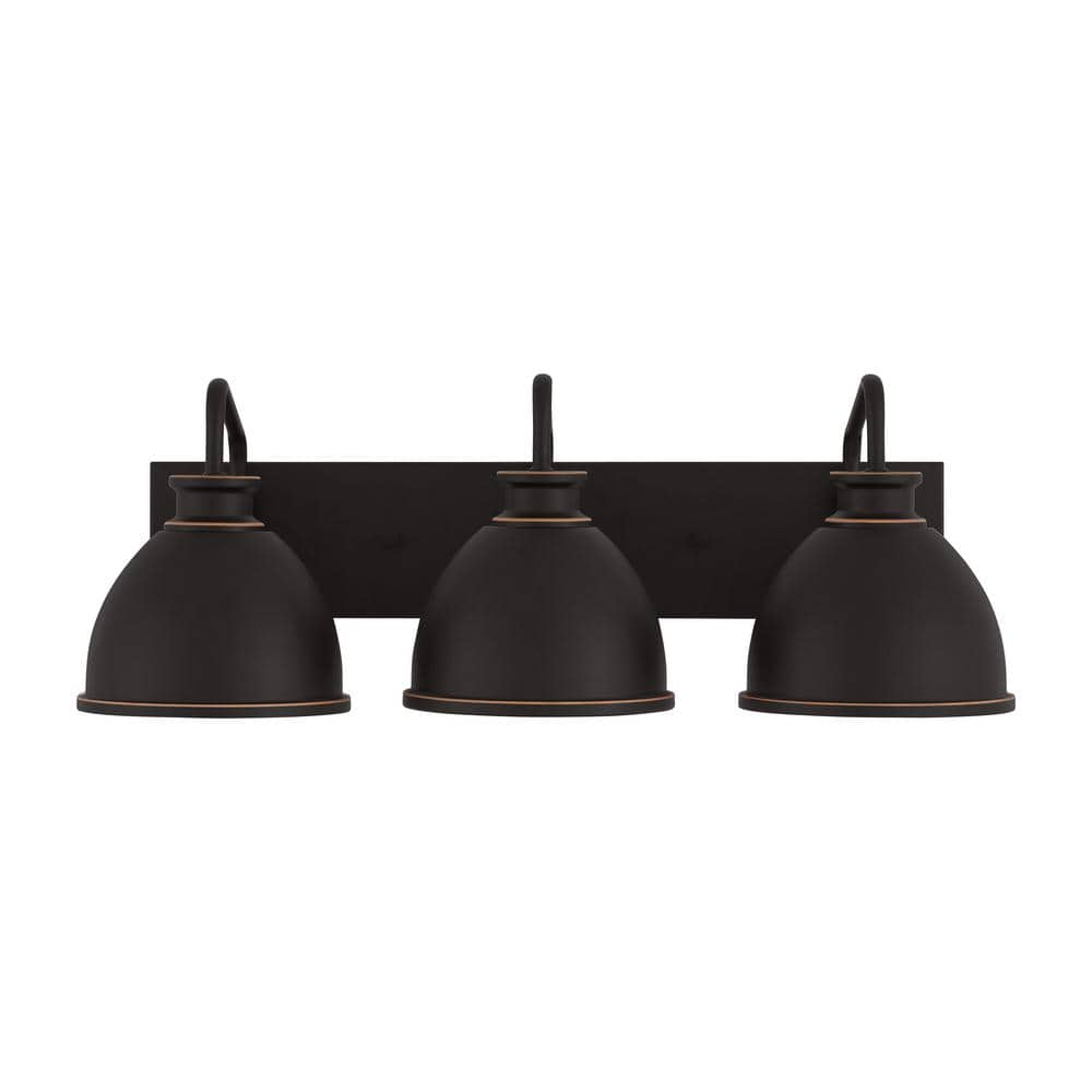 Hampton Bay Tallulah 24 in 3-Light Oil Rubbed Bronze Bathroom Vanity Light