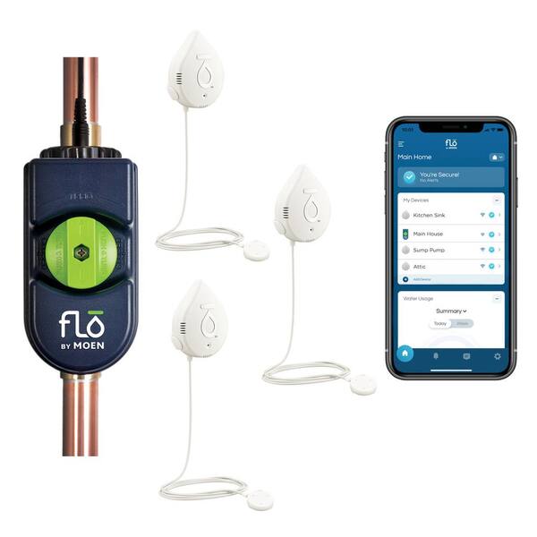 Reviews for MOEN Flo 1.25 in. Smart Water Leak Detector with Automatic ...