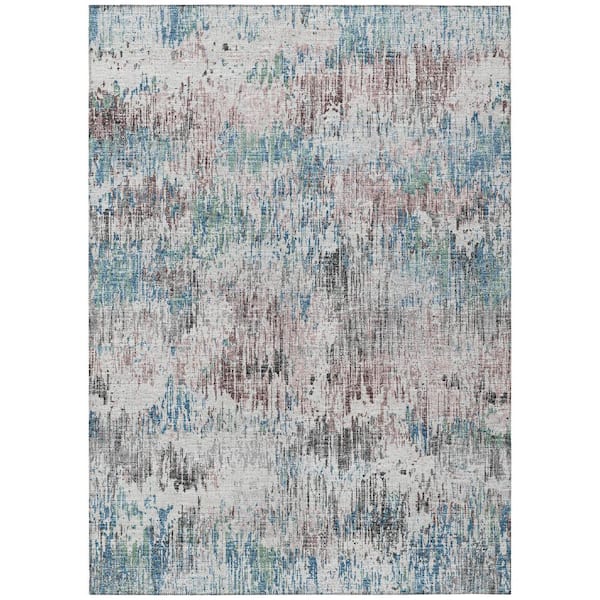 Addison Rugs Accord Multi 3 ft. x 5 ft. Abstract Indoor/Outdoor Washable Area Rug