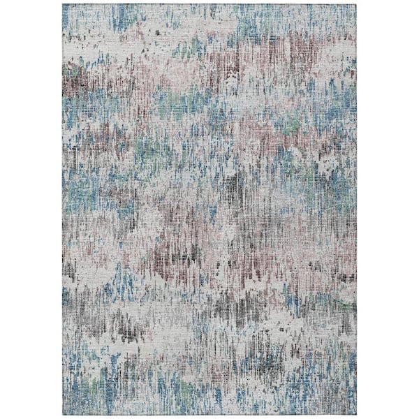 Addison Rugs Accord Multi 8 ft. x 10 ft. Abstract Indoor/Outdoor Washable Area Rug