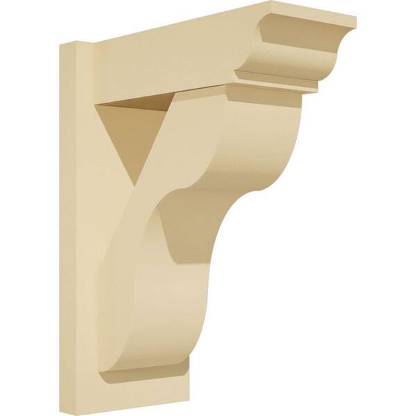 Ekena Millwork Carmel 7 in. W x 18 in. H x 14 in. D Signature Urethane Polyurethane Outlooker with Traditional Ends