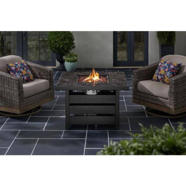 Home Decorators Collection Summerfield Black 39.5 in. x 25 in. Square ...