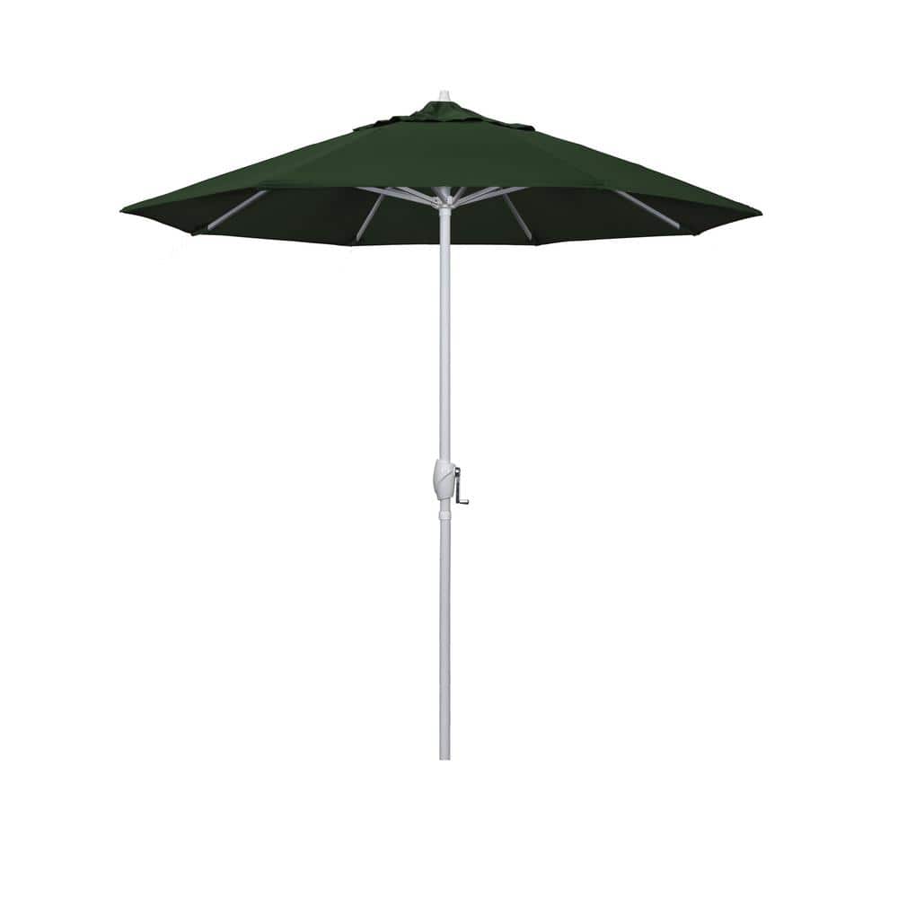 7.5 ft. Matted White Aluminum Market Patio Umbrella Auto Tilt in Hunter Green Pacifica price history on PriceWatchPro