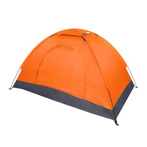 Pop-up 1-Person Camping Tent in Orange