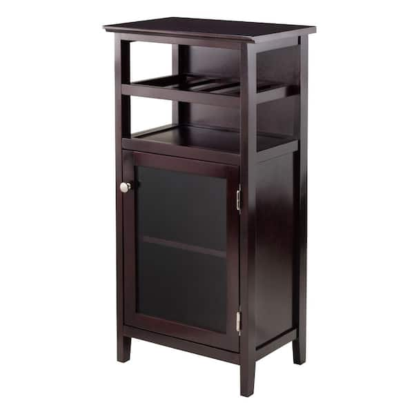 Winsome Wood Espresso Bar Cabinet 92119 - The Home Depot